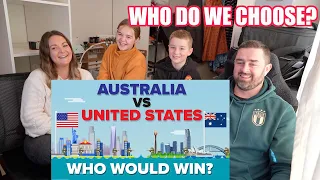 New Zealand Family Reacts to AUSTRALIA vs USA. Who Would Win? Military Comparison
