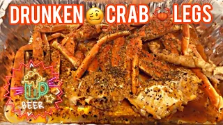 How To Make DRUNKEN CRAB LEGS 🦀🥴