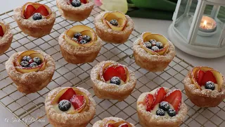 Delicious Fruit Puff Pastry Baskets