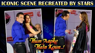 Salman Khan & Madhuri Dixit Recreate Hum Aapke Hain Koun Iconic Scene, Remember Tuffy's Role