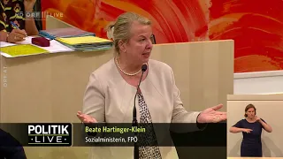 2018 06 14 137 Nationalratssitzung Sozialministerin Beate Hartinger Klein FPÖ