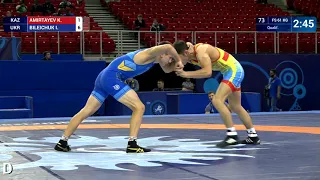 Qual. FS - 61 kg: K. AMIRTAYEV (KAZ) v. I. BILEICHUK (UKR)