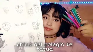 Asmr roleplay la morra castrosa del salón te hace tattoos con bolígrafos 🤨