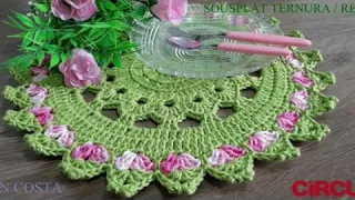 Beautiful hand made crochet table mat designs 2k20