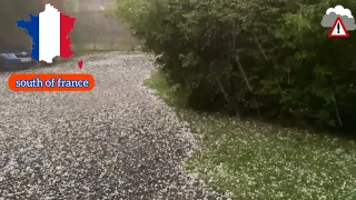 Oh oh !  France 🇫🇷 Hail hits the southern part of the country