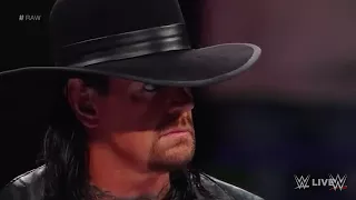 WWE RAW ,6March 2017 Undertaker chokeslams Roman Reigns