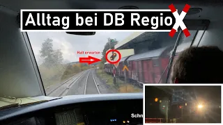 Other everyday life at DB Regio | Blinded by full beams and approaching "red" at 160 km/h