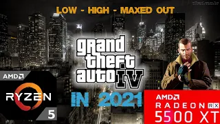 Can you max out GTA 4 on budget PC in 2021| Gameplay benchmark of GTA 4 on 2600+RX 5500XT 4GB|1080P