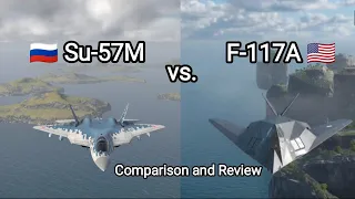 Su-57M vs F-117A Nighthawk - Comparison and Review - Modern Warships Alpha test