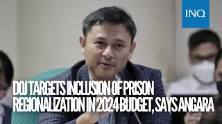 DOJ targets inclusion of prison regionalization in 2024 budget, says Angara