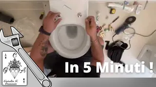 How to install / change the seat - toilet seat of a suspended toilet