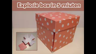 Explosie doosje maken in 5 minuten. Making an explosionbox in 5 minutes