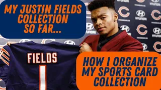 My Justin Fields Card Collection + How I Organize My Sports Card Collection.