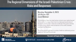 The Regional Dimensions of the Israeli-Palestinian Crisis: Risks and Responses