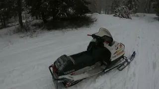 Jumping a snowmobile