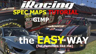 iRacing paints THE EASY WAY W/ GIMP Tutorial | Custom SPEC MAP | Chrome metallic / Matte Layers