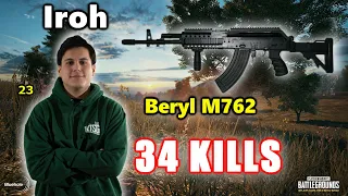 TSM Iroh & Vard - 34 KILLS - Beryl M762 - DUO vs SQUADS! - PUBG