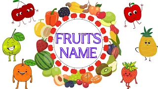 Learn Fruits Name🍎🥭|Fruits with their pictures| Kids educational video| Enagaging fruit video.☺️
