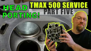Cylinder Head Pocket Porting & Valve Lapping : Yamaha TMAX Major Service Part 5 : Motorcycle Scooter