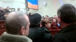 Выступление депутата Ирины Поповой  в захваченной Донецкой ОГА (03.03.14)