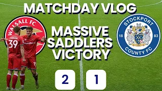 Walsall 2-1 Stockport 🤩 Matchday Vlog - Massive Saddlers Victory