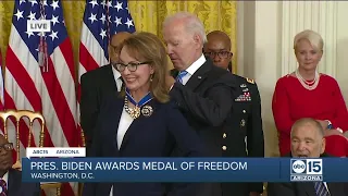 President Biden awards Medal of Freedom to Gabby Giffords