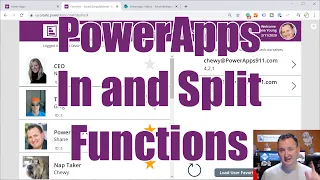 PowerApps In and Split Functions