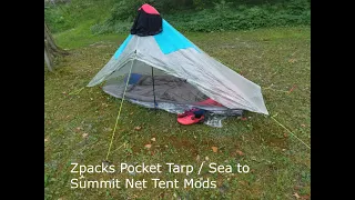 Zpacks Pocket Tarp w/ Doors and Sea to Summit Net Tent Mods