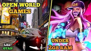 TOP 5 BEST OPEN WORLD GAMES UNDER 2GB RAM 😱 FOR PC| Top 5 Open World Games For Low End PC In HINDI