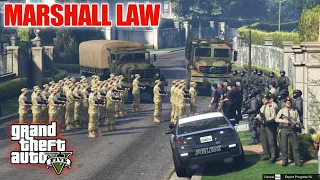 GTA 5 - Marshall Law | Military Take Over President's House | Military Convoy