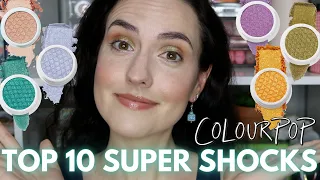 My Updated TOP 10 ColourPop Super Shock Shadows | Swatches of My FAVORITE Super Shock Shadows