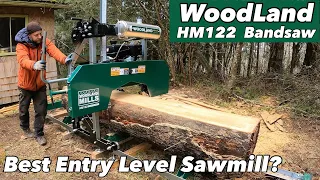 Woodland HM122 Bandsaw mill setup and Milling & Review