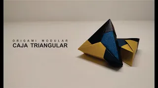 ORIGAMI  MODULAR  “CAJA  TRIANGULAR” Modular  Triangular Box by Tomoko  Fuse, 三角箱