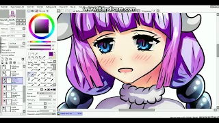 Kanna  [Paint Tool SAI] Speedpaint. Канна из аниме "Дракон горничная госпожи Кабаяси)