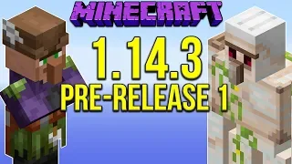 Minecraft 1.14.3 Pre-Release 1 Iron Golem Farm, Villager Crop Farm Balancing!