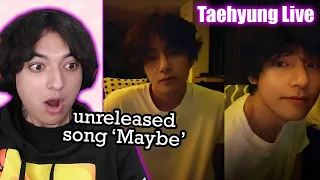 BTS V 'MAYBE' Unreleased Song?! - Taehyung Weverse Live Reaction