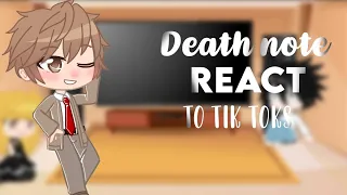 -Death note react to tik toks//🇧🇷•🇺🇸//