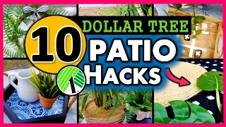 TOP 10 PATIO HACKS & DIYS to TRY in 2022 | $1 GENIUS OUTDOOR Decor with Dollar Tree Supplies!