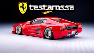 Restomod clean stance Ferrari Testarossa Hot Wheels Custom