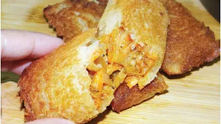 Bread Pockets - Bread Pizza Pockets - Pizza Pockets - Easy Snacks Recipe - Hinz Cooking