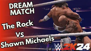 WWE2K24 | Dream Match #20 | The Rock VS Shawn Michaels | Full Fight Gameplay. #wwe #wwe2k24