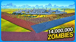 14 MILLION ZOMBIES vs Humanity's Fort - Ultimate Epic Battle Simulator 2 UEBS 2 (4K)