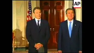 British PM Tony Blair comments after meeting Bush