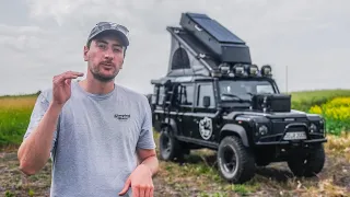 ROOMTOUR durch unseren Land Rover Defender Camper bei der Offroad Reise durch Kanada