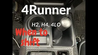 Knowing HOW and WHEN to Shift/Engage to H2, H4, and 4LO 4x4 Toyota 4Runner TRD Off Road