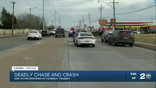 1 victim identified after deadly chase and crash in Tulsa