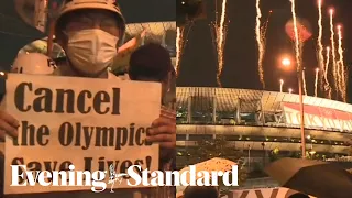 Covid 19: Tokyo protests outside Olympics opening ceremony