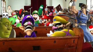 Wario dies by being thrown out into a storm after using The Lord's name in vain during church.mp3