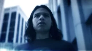 Barry's dad dies, wally finds out Barry's the flash