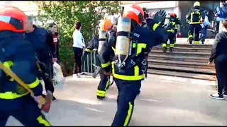 Спасение на пожаре. Молодые чеченцы во Франции спасают пожилого инвалида.